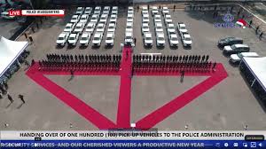 Mahama Presents 100 Pickup Vehicles to Enhance Police Operations Nationwide